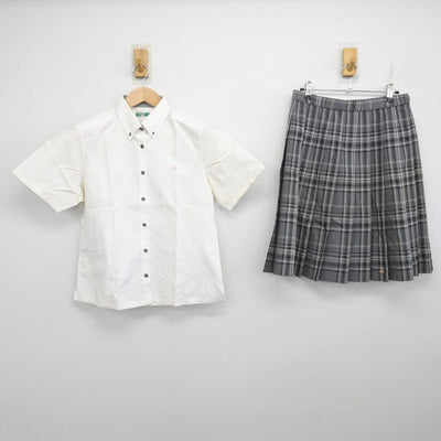 【中古】宮崎県 延岡学園高等学校 女子制服 2点 (シャツ・スカート) sf084809