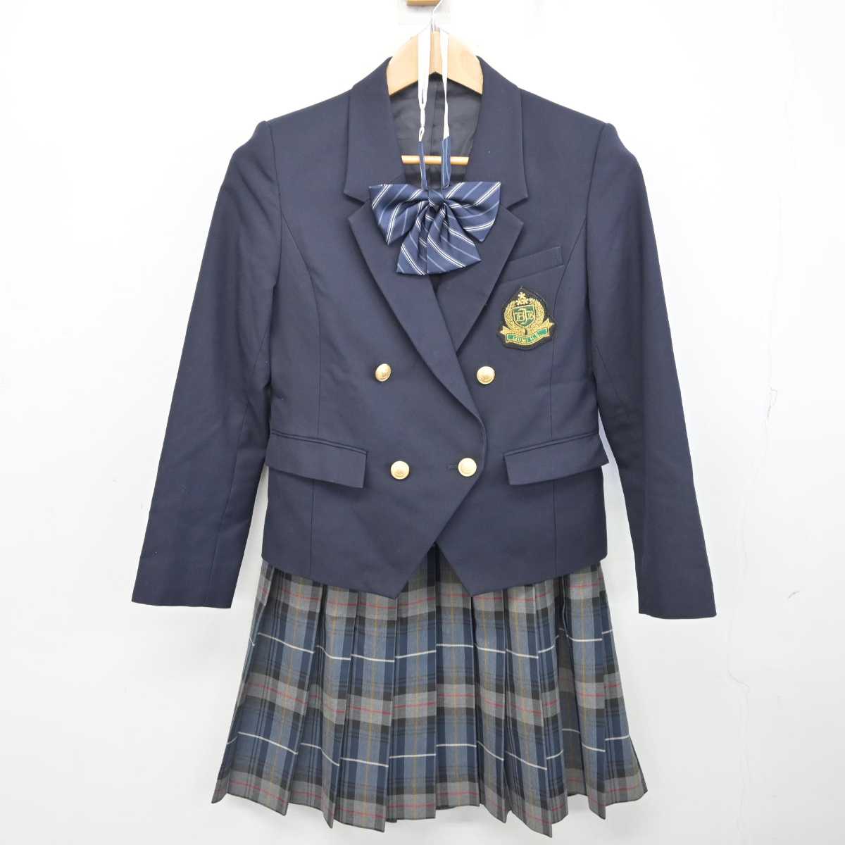 【中古】埼玉県 いずみ高等学校 女子制服 5点 (ブレザー・スカート・スカート) sf084820