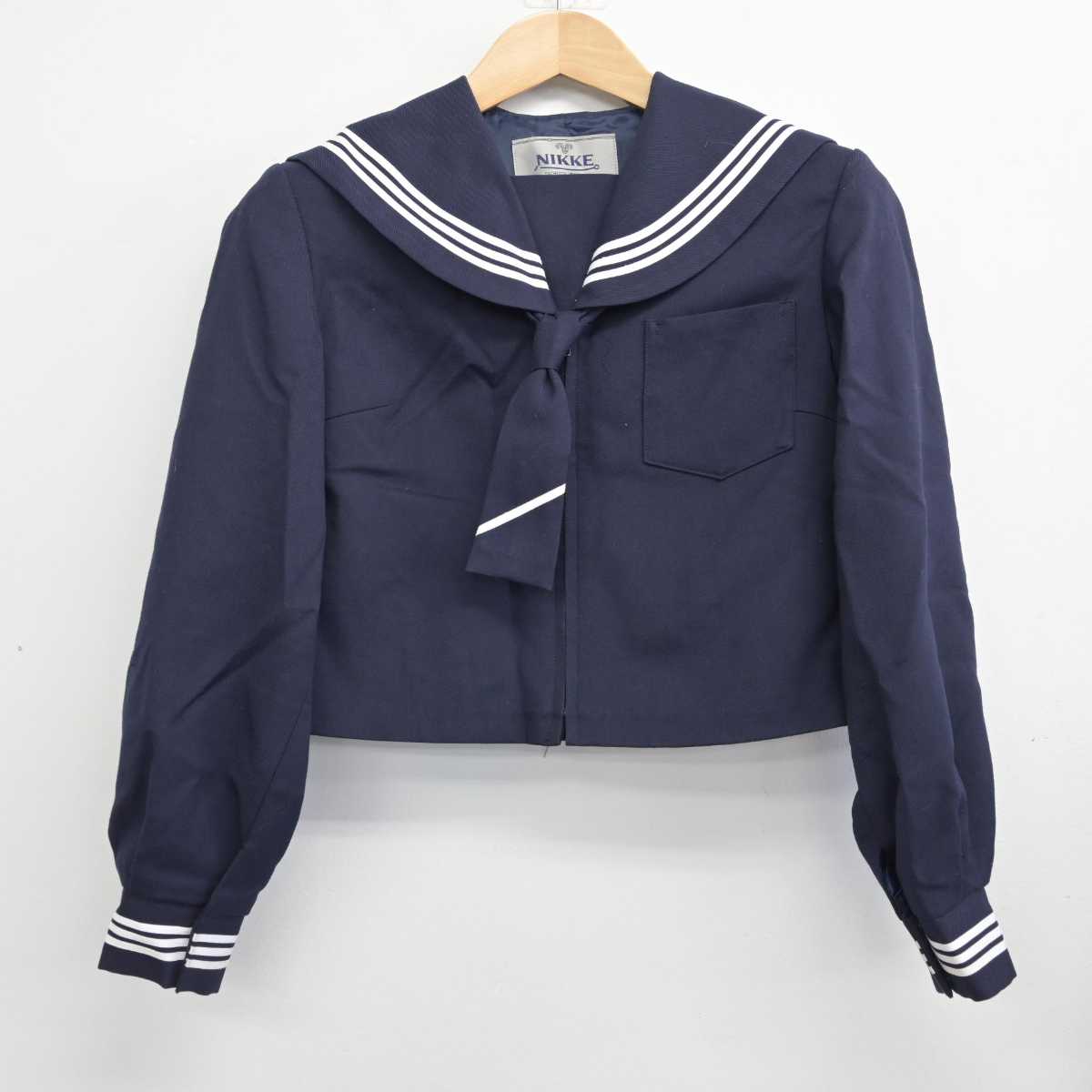 【中古】千葉県 銚子市立第一中学校 女子制服 3点 (セーラー服・スカート) sf084830