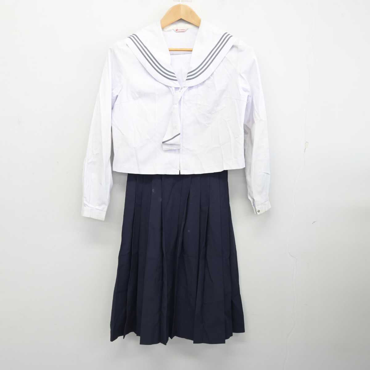 【中古】千葉県 銚子市立第一中学校 女子制服 5点 (セーラー服・スカート) sf084831