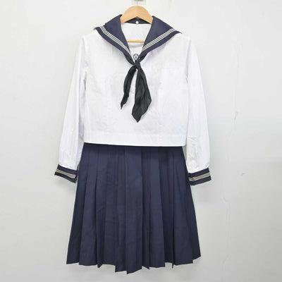 【中古】東京都 八潮高等学校 女子制服 4点 (セーラー服・スカート) sf084833