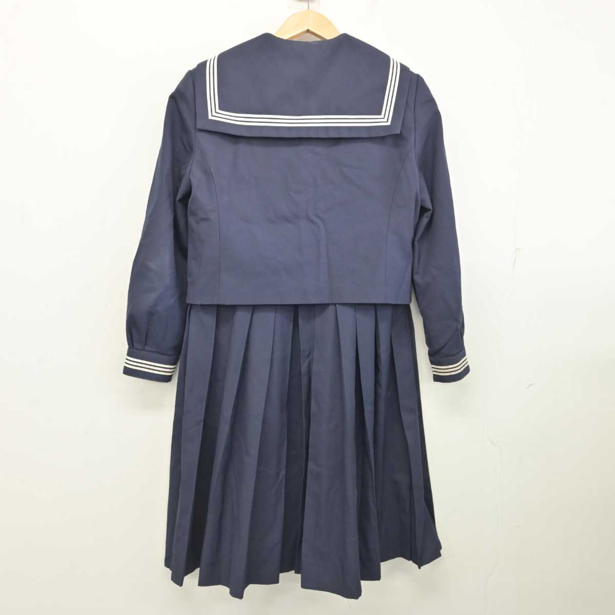 【中古】東京都 糀谷中学校 女子制服 3点 (セーラー服・ジャンパースカート) sf084834