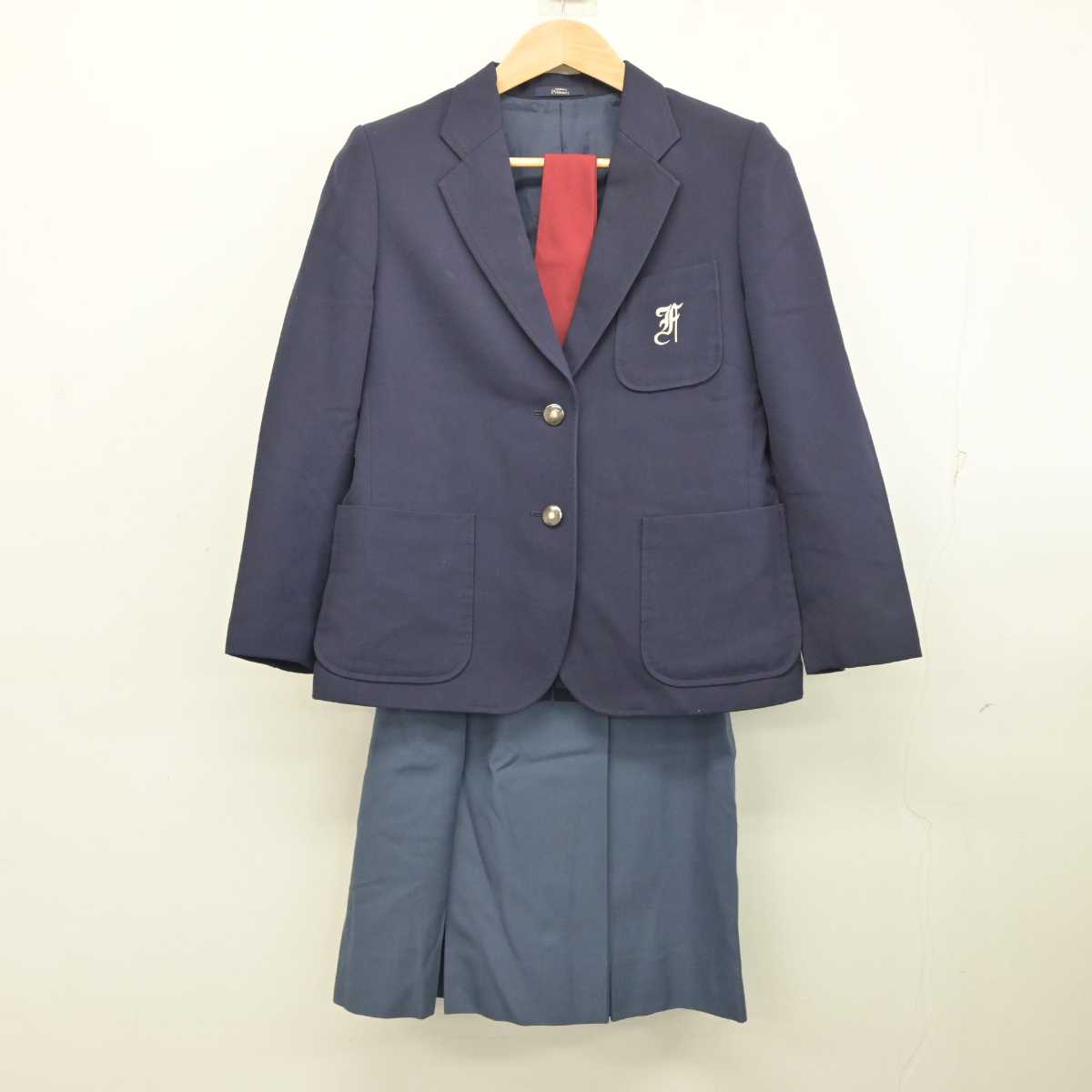 【中古】栃木県 古里中学校 女子制服 4点 (ブレザー・ベスト・スカート) sf084844