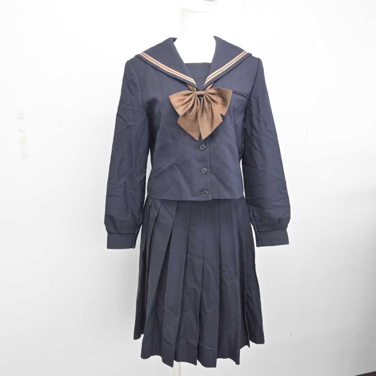 【中古】岡山県 岡山南高等学校 女子制服 4点 (ブレザー・セーラー服・スカート) sf084950