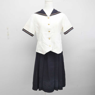 【中古】岡山県 岡山南高等学校 女子制服 3点 (セーラー服・スカート) sf084951