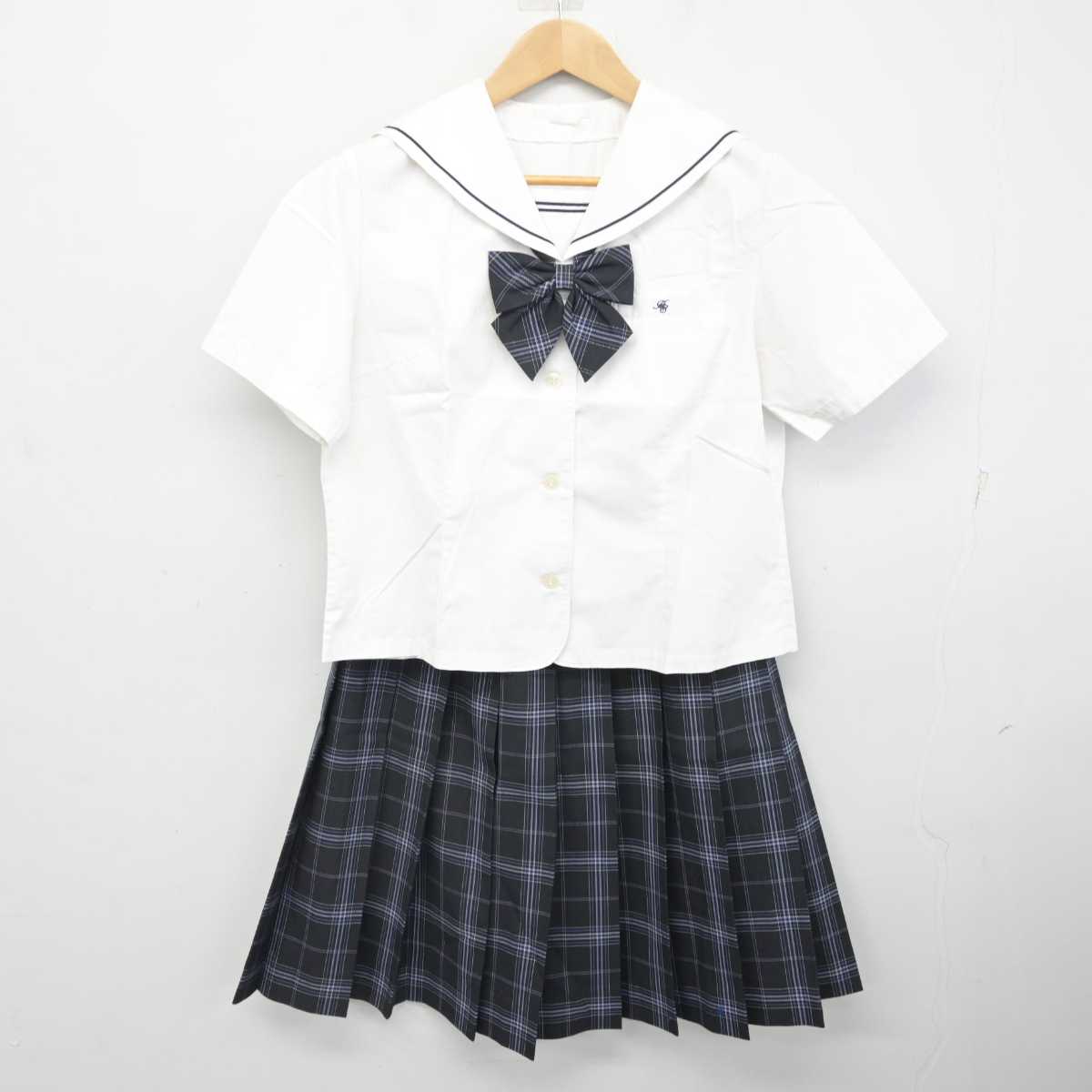 【中古】東京都 晴海総合高等学校 女子制服 4点 (セーラー服・セーラー服・スカート) sf084954