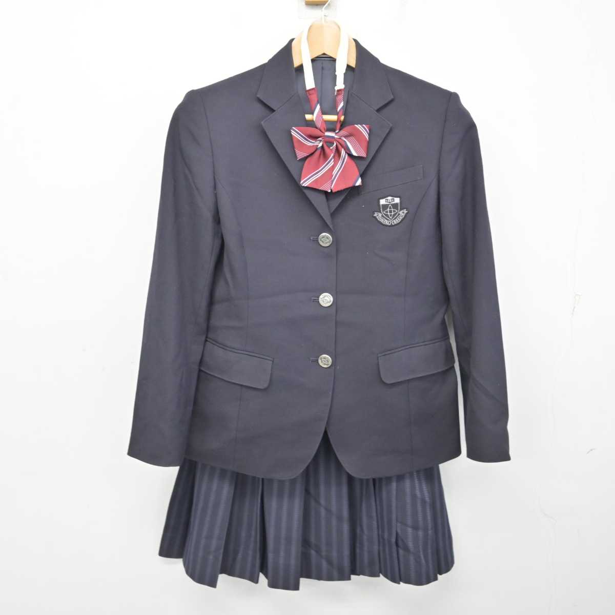 【中古】長崎県 鎮西学院高等学校 女子制服 3点 (ブレザー・スカート) sf084963