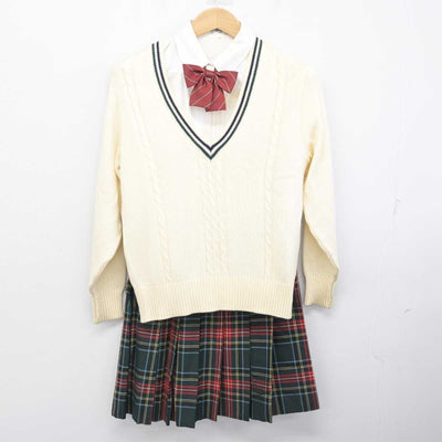 【中古】鹿児島県 加治木女子高等学校 女子制服 5点 (ブレザー・ニット・シャツ・スカート) sf085219
