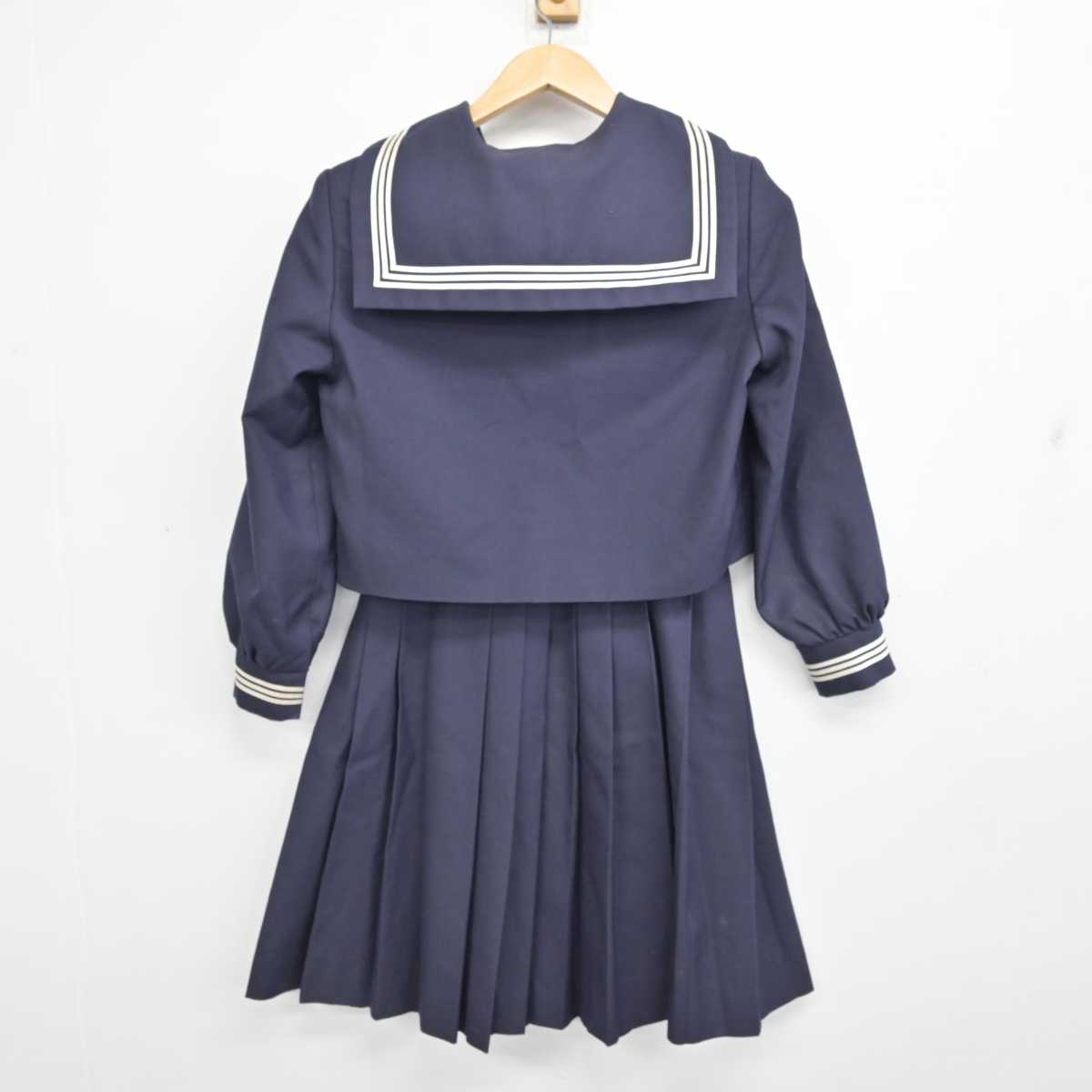 【中古】茨城県 日立第二高等学校 女子制服 3点 (セーラー服・スカート) sf085299