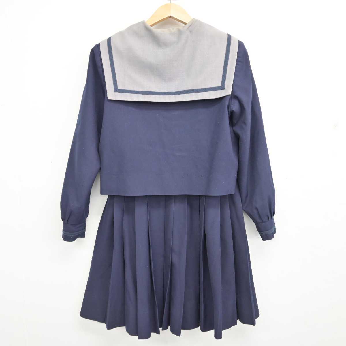 中古】大阪府 阿武山中学校 女子制服 3点 (セーラー服・スカート