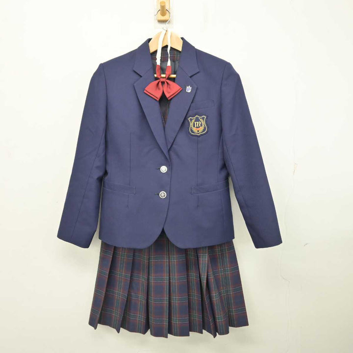 中古】千葉県 茂原中学校 女子制服 5点 (ブレザー・ベスト・スカート 