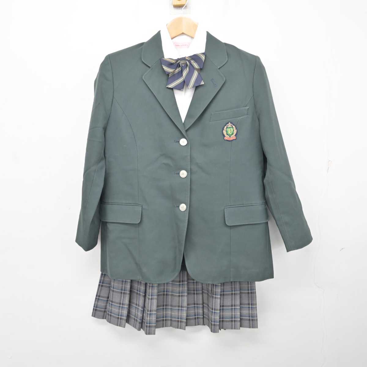 【中古】東京都 鷹南学園 三鷹市立第五中学校 女子制服 4点 (ブレザー・シャツ・スカート) sf085713