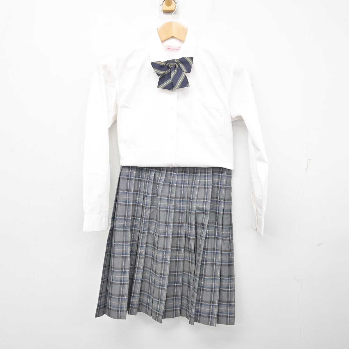 【中古】東京都 鷹南学園 三鷹市立第五中学校 女子制服 4点 (ブレザー・シャツ・スカート) sf085713