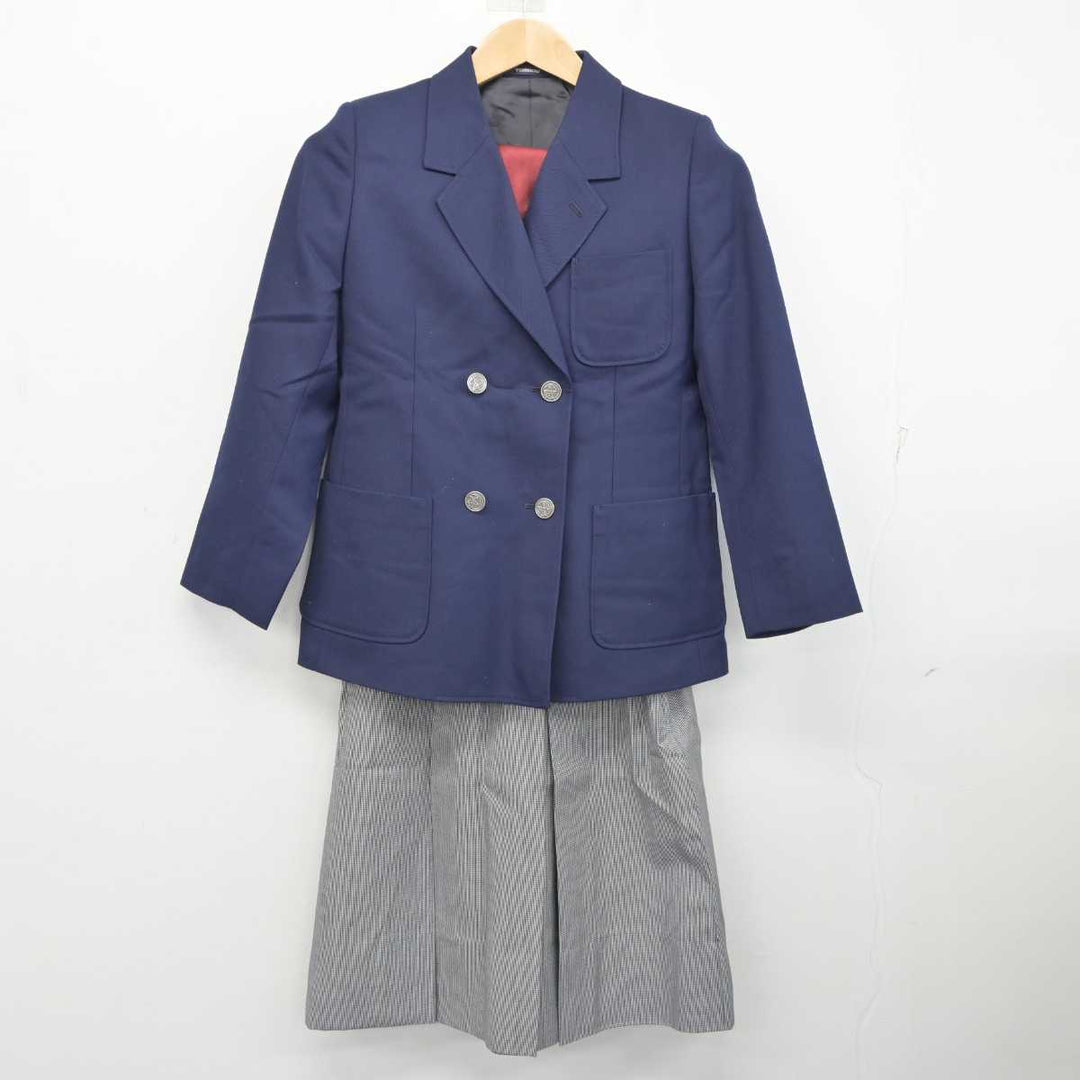 足立区入谷南中学校制服 中古】東京都 入谷南中学校 女子制服 4点 (ブレザー・ニット・スカート