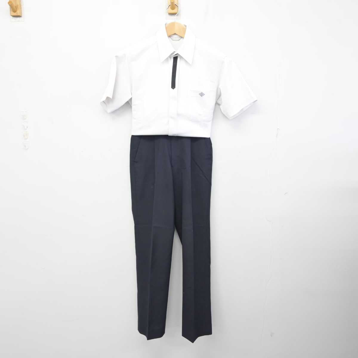 【中古】兵庫県 啓明学院中学校 男子制服 2点 (シャツ・ズボン) sf085837