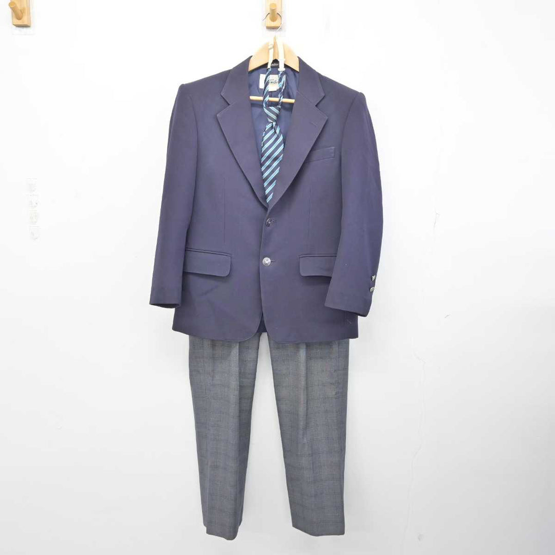 中古】千葉県 木更津第二中学校 男子制服 4点 (ブレザー・ズボン