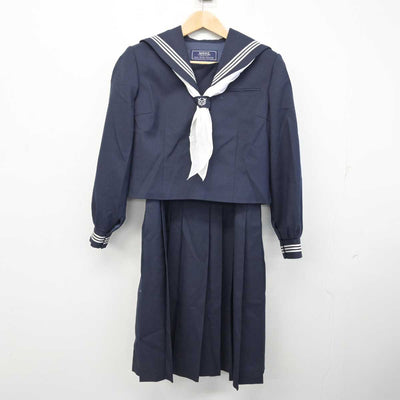【中古】埼玉県 三郷市立南中学校 女子制服 3点 (セーラー服・ジャンパースカート) sf085887