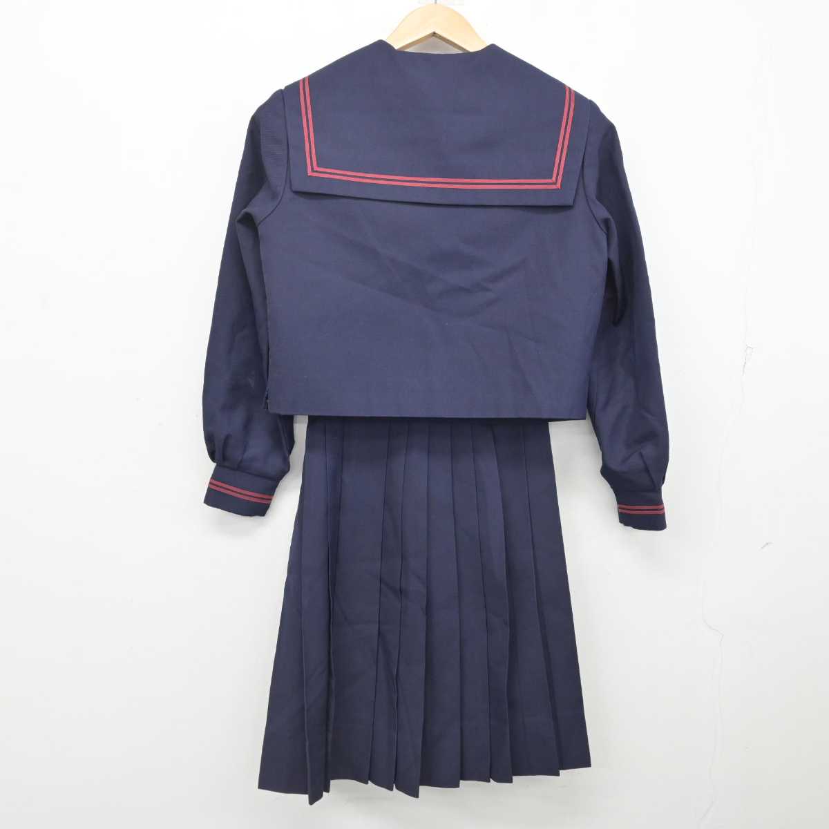 【中古】大阪府 谷川中学校 女子制服 2点 (セーラー服・スカート) sf085914