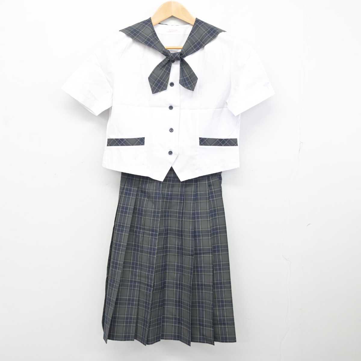 【中古】大阪府 扇町総合高等学校 女子制服 2点 (セーラー服・スカート) sf085915