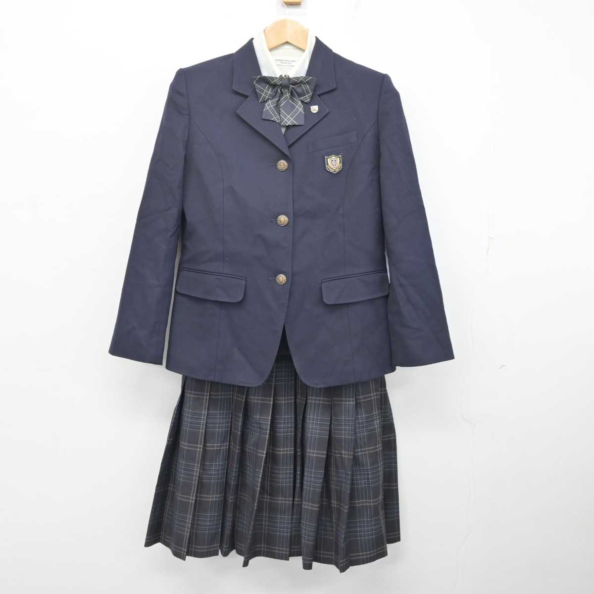 【中古】静岡県 笹田学園　高等課程 女子制服 5点 (ブレザー・シャツ・スカート) sf085917