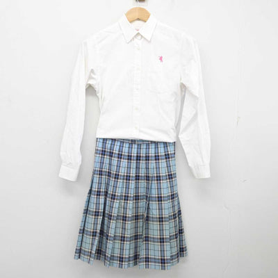 【中古】埼玉県 クラーク記念国際高等学校 女子制服 2点 (シャツ・スカート) sf085922