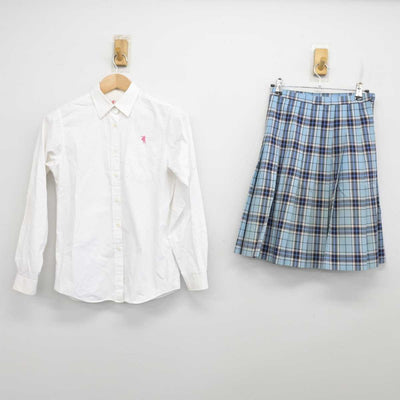 【中古】埼玉県 クラーク記念国際高等学校 女子制服 2点 (シャツ・スカート) sf085922