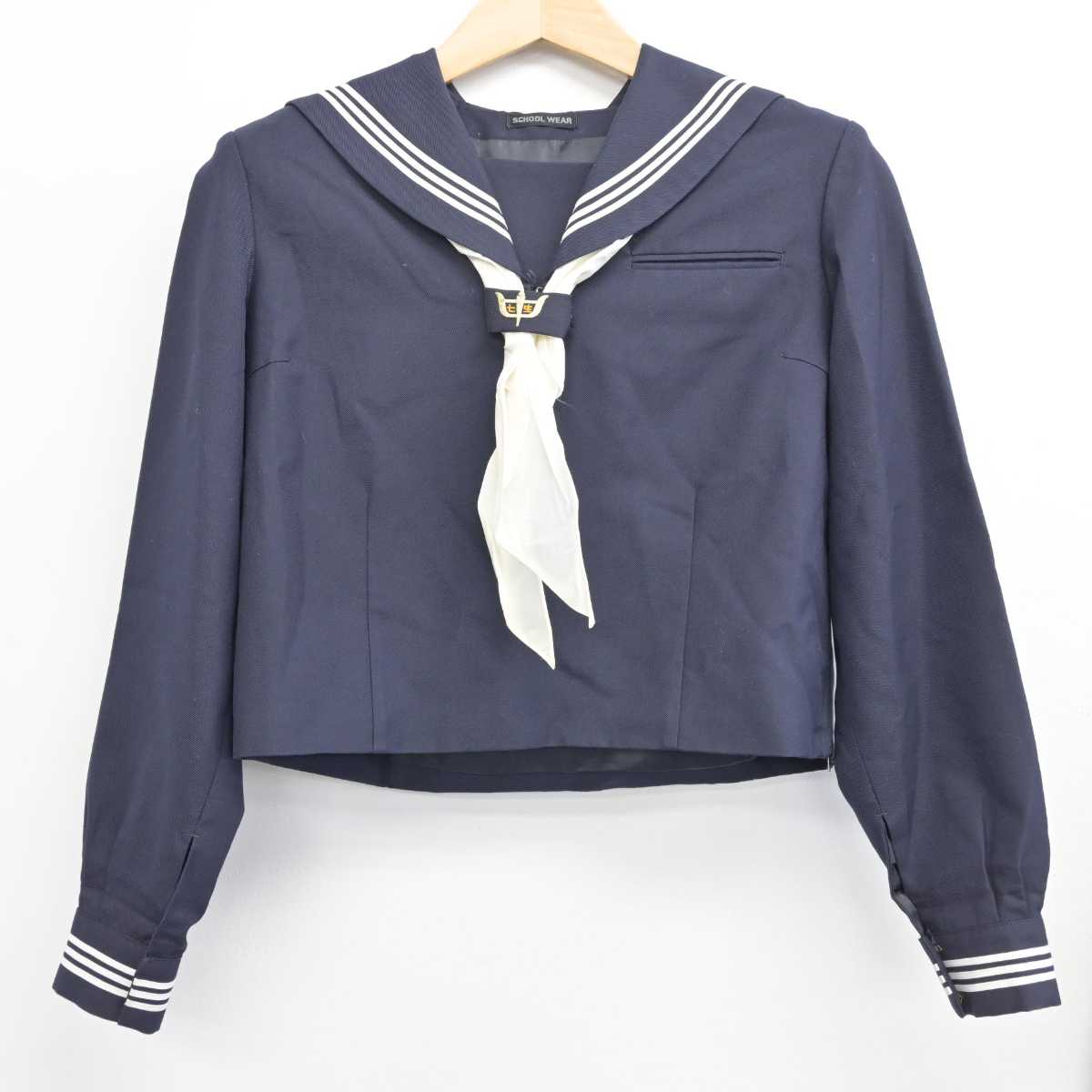 【中古】東京都 七生中学校 女子制服 3点 (セーラー服・スカート) sf085928