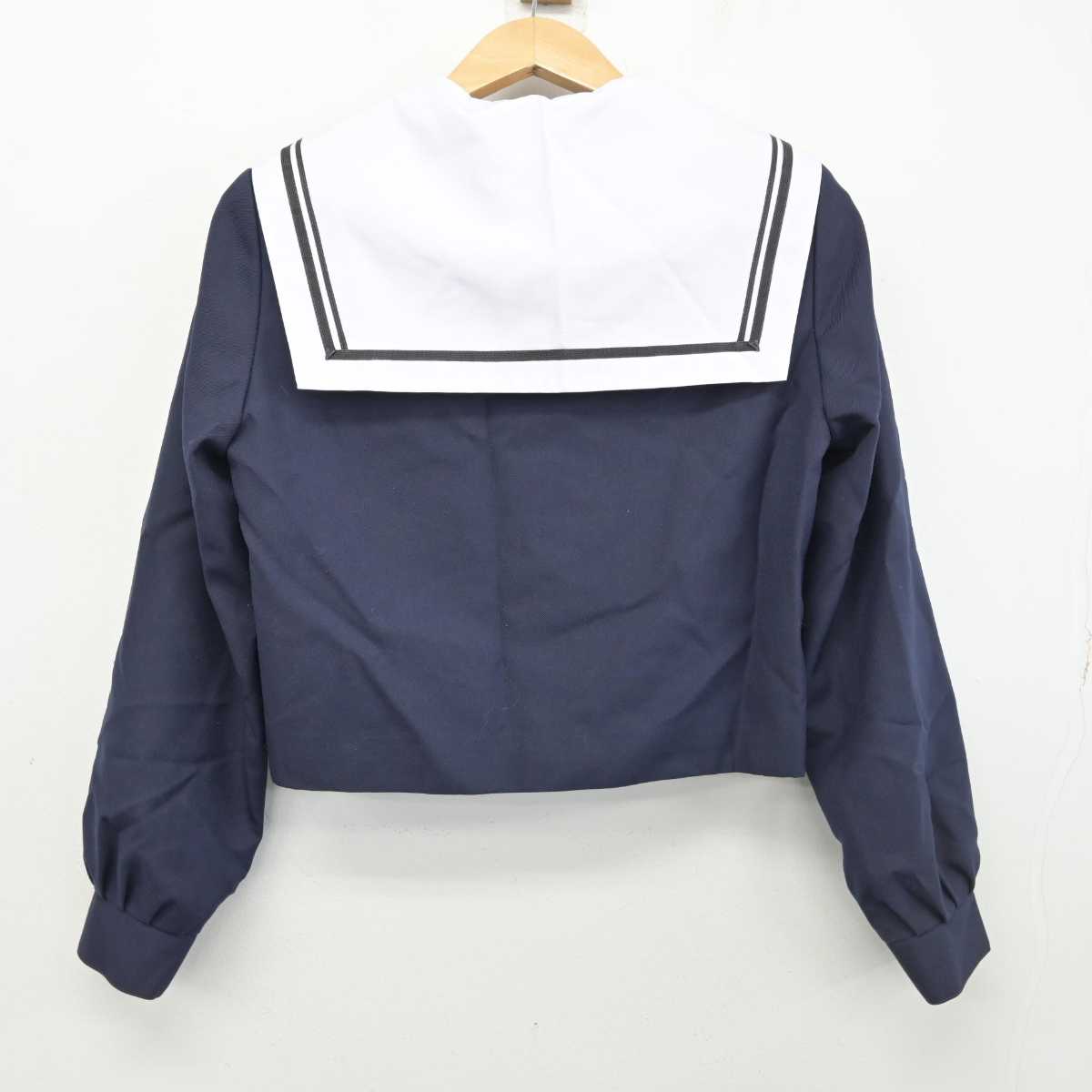 【中古】愛知県 豊田西高等学校 女子制服 3点 (セーラー服・ニット) sf085943