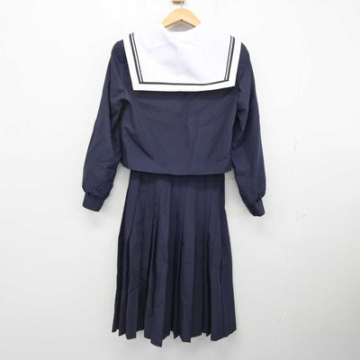 【中古】愛知県 豊田西高等学校 女子制服 4点 (セーラー服・ニット・スカート) sf085944
