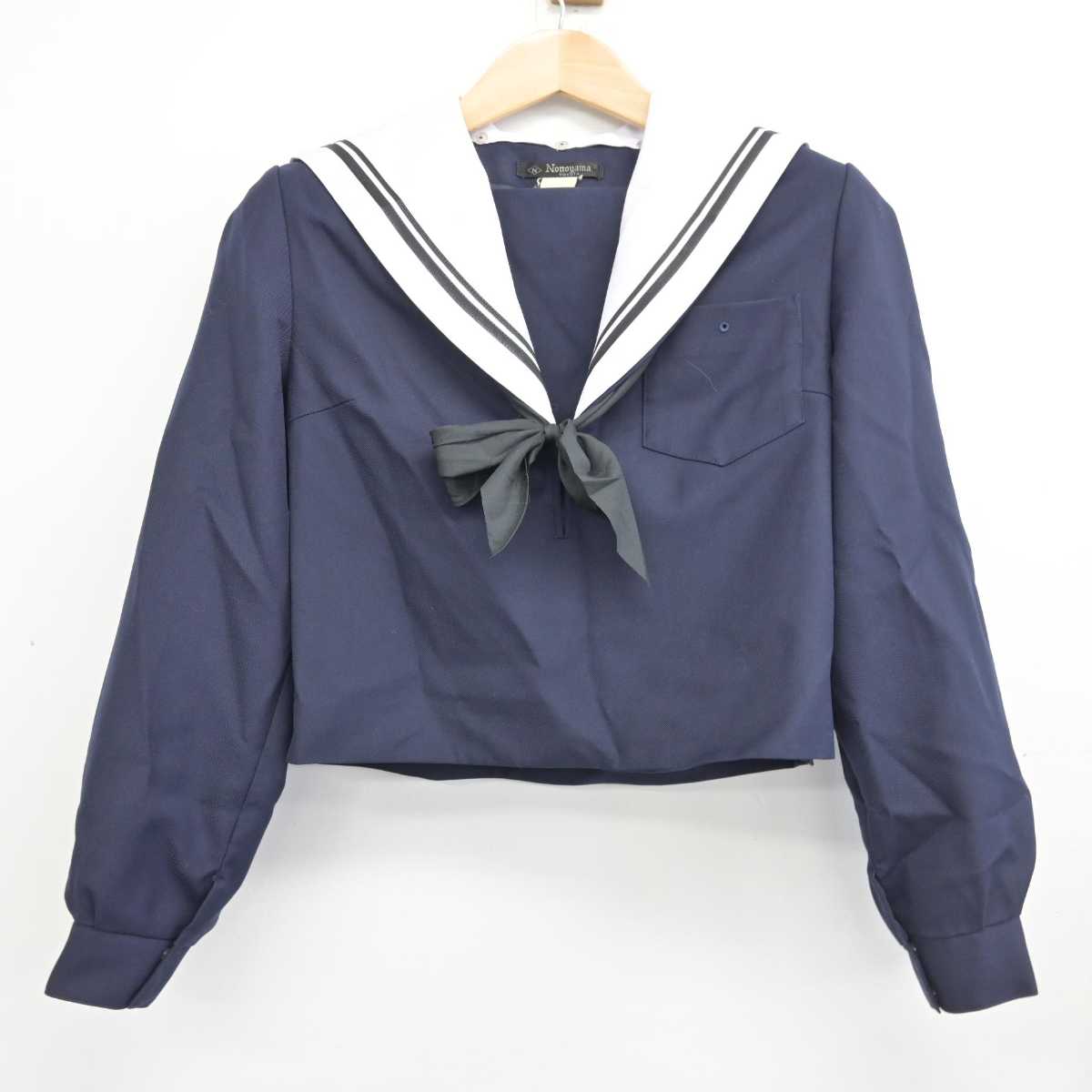 【中古】愛知県 豊田西高等学校 女子制服 4点 (セーラー服・ニット・スカート) sf085944