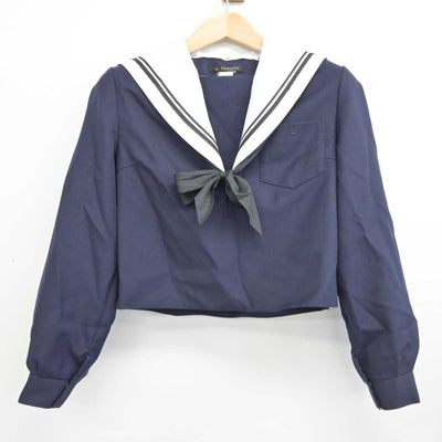 【中古】愛知県 豊田西高等学校 女子制服 4点 (セーラー服・ニット・スカート) sf085944
