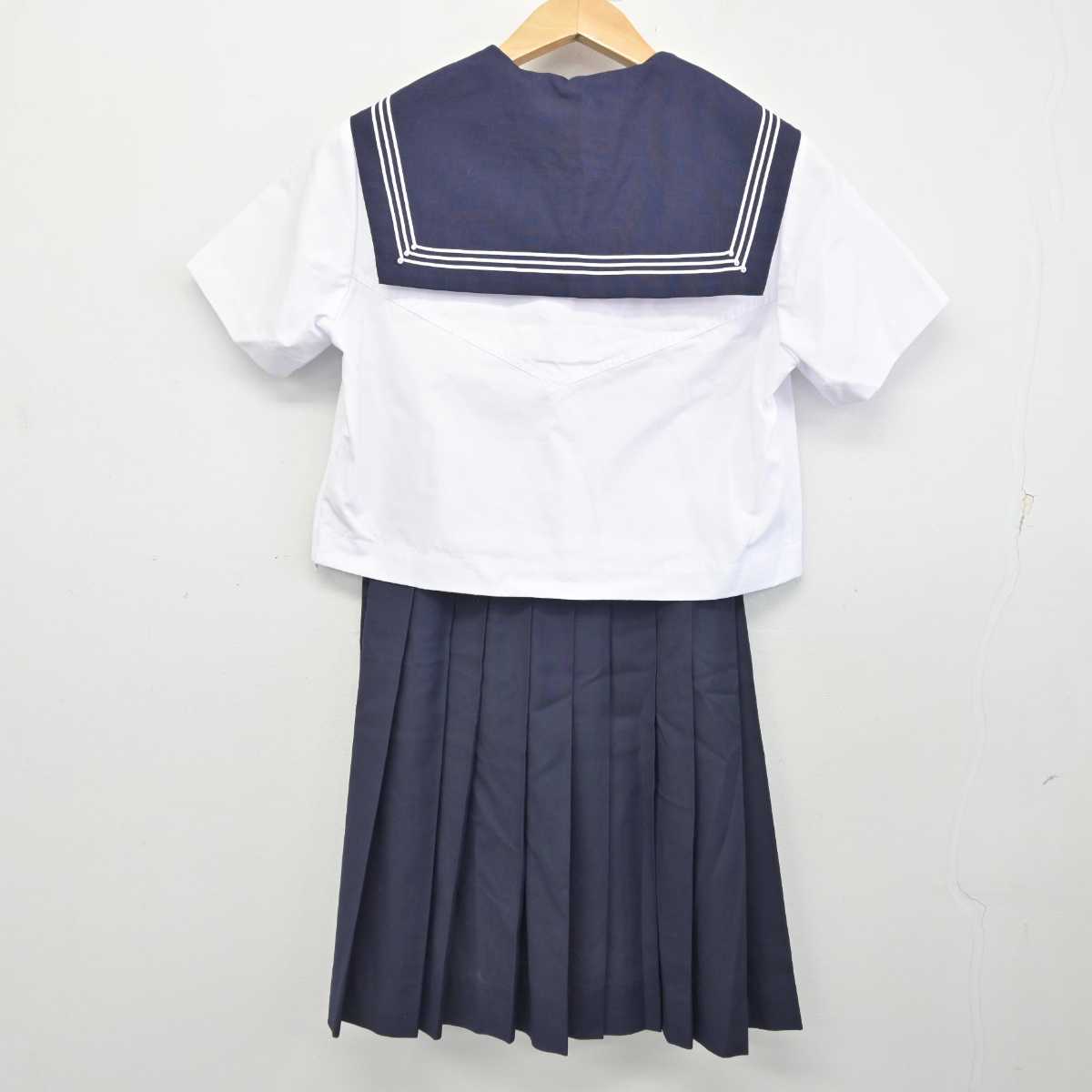 【中古】宮城県 富沢中学校 女子制服 5点 (セーラー服・スカート) sf085976