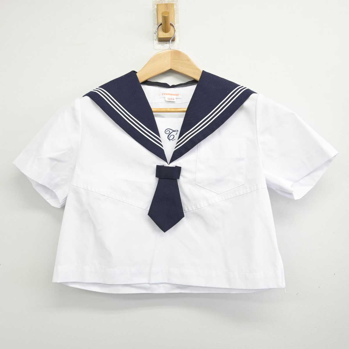 【中古】宮城県 富沢中学校 女子制服 5点 (セーラー服・スカート) sf085976