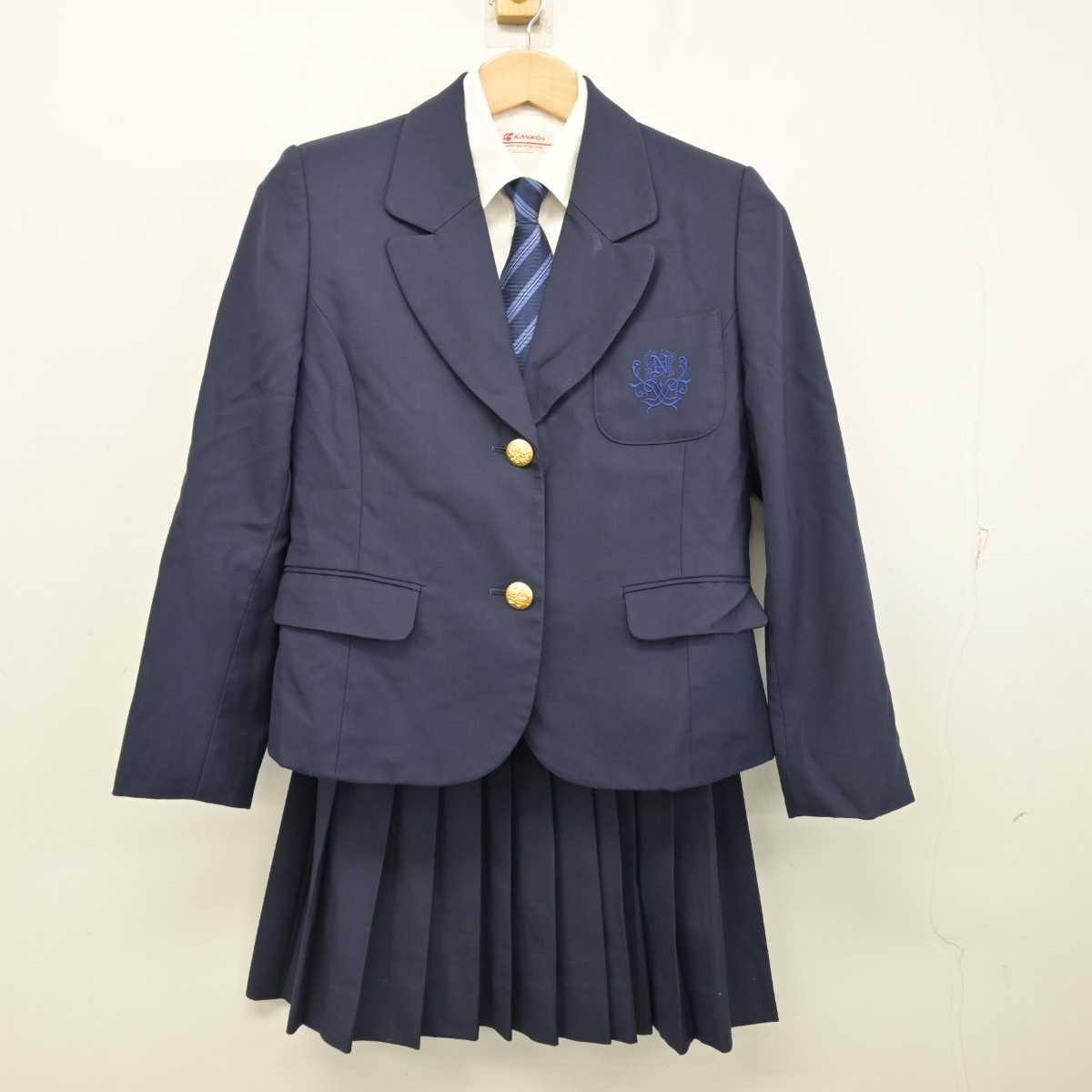 【中古】神奈川県 日本大学高等学校・中学校 女子制服 4点 (ブレザー・シャツ・スカート) sf085981