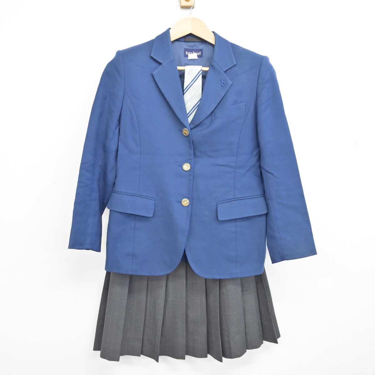 【中古】千葉県 千葉市立稲毛高等学校 女子制服 4点 (ブレザー・スカート) sf085993