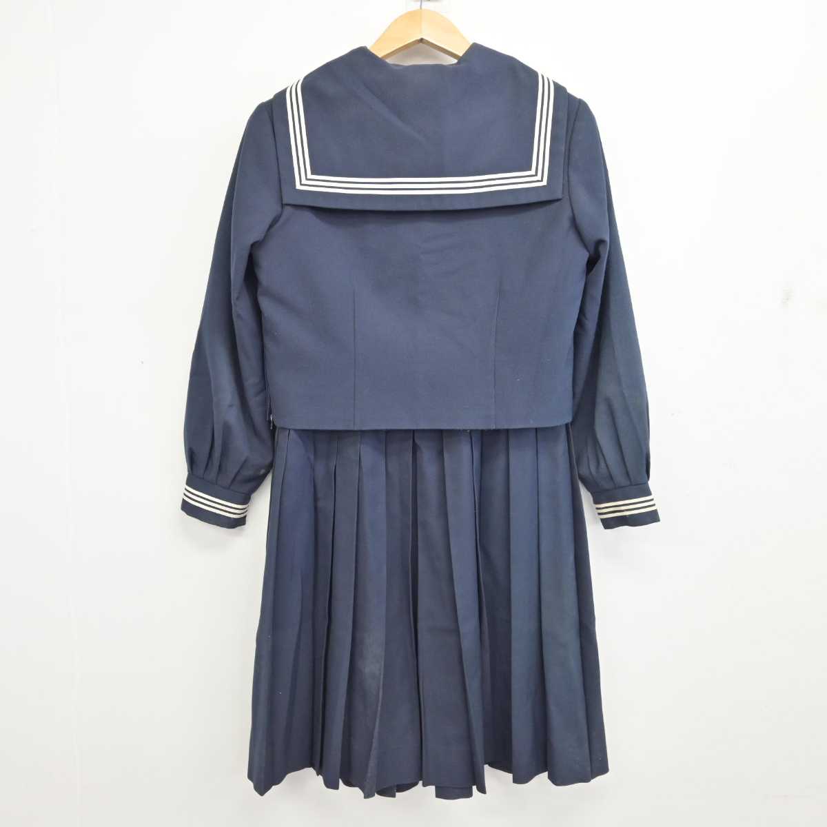 【中古】東京都 砂町中学校 女子制服 3点 (セーラー服・ジャンパースカート) sf085997