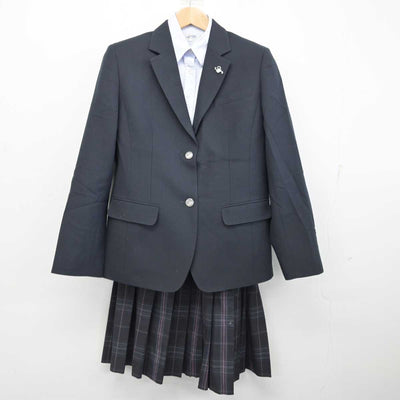 【中古】鹿児島県 鳳凰高等学校 女子制服 4点 (ブレザー・シャツ・スカート) sf086193