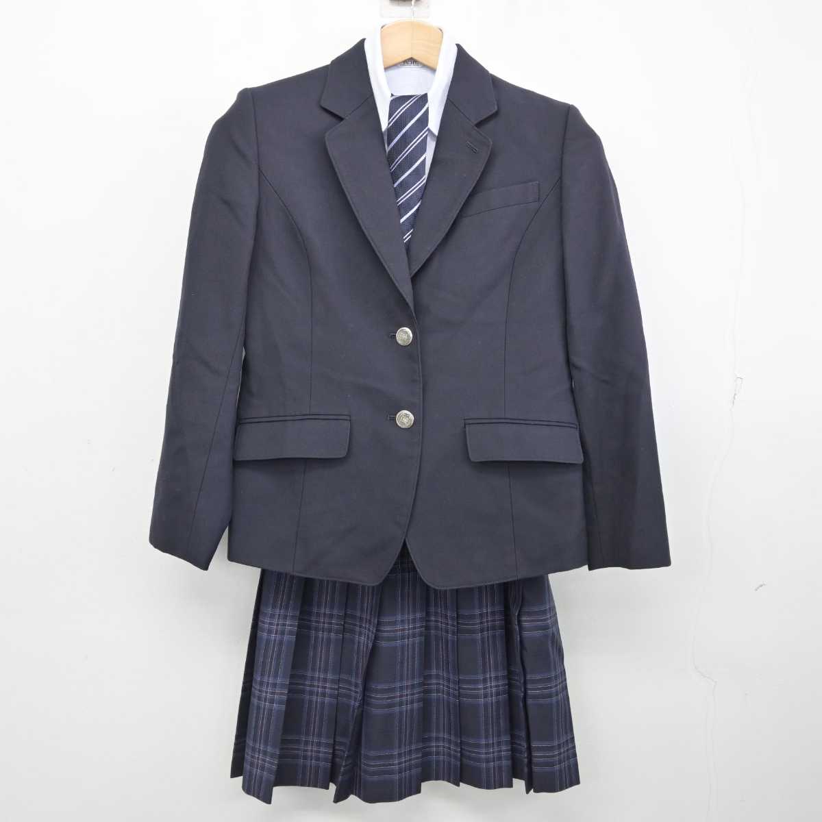 【中古】神奈川県 中央大学附属横浜中学校・高等学校 女子制服 4点 (ブレザー・シャツ・スカート) sf086200