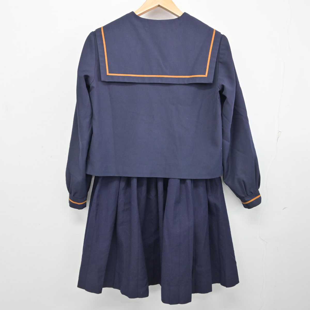 【中古】鳥取県 気高中学校 女子制服 2点 (セーラー服・スカート) sf086206