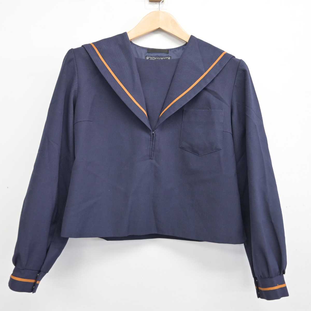 【中古】鳥取県 気高中学校 女子制服 2点 (セーラー服・スカート) sf086206