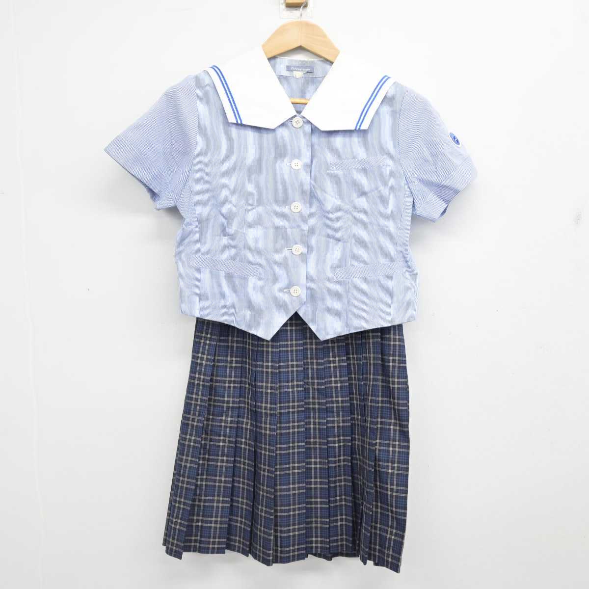 中古】大阪府 四天王寺羽曳丘中学校 女子制服 3点 (ブラウス