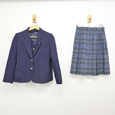 【中古】青森県 千葉学園高等学校 女子制服 4点 (ブレザー・ベスト・スカート) sf086311