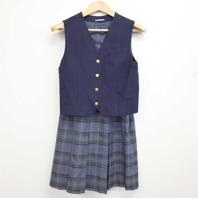 【中古】青森県 千葉学園高等学校 女子制服 4点 (ブレザー・ベスト・スカート) sf086311