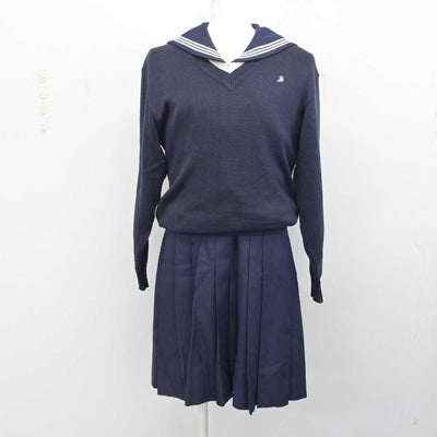 【中古】広島県 山陽高等学校 女子制服 4点 (ニット・セーラー服・スカート) sf086345