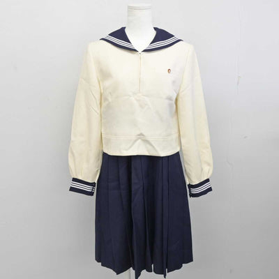 【中古】広島県 山陽高等学校 女子制服 4点 (ニット・セーラー服・スカート) sf086345