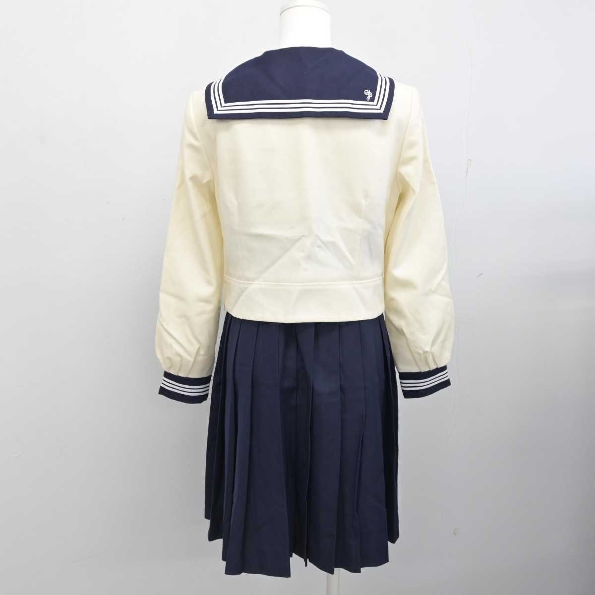 【中古】広島県 山陽高等学校 女子制服 4点 (ニット・セーラー服・スカート) sf086345