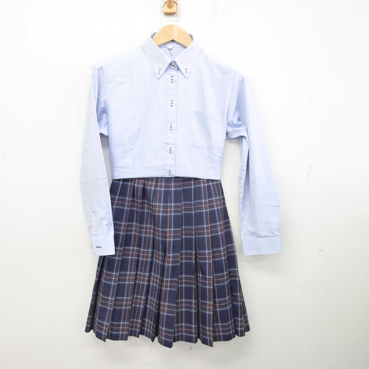 希少】白鵬女子高校 旧制服 青チェックスカート 本物 コスプレ
