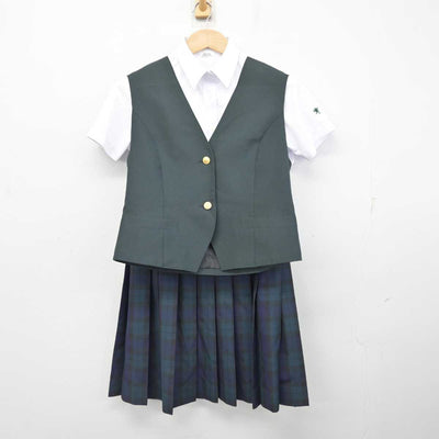 【中古】宮城県 仙台育英学園高等学校 女子制服 3点 (ベスト・シャツ・スカート) sf086454