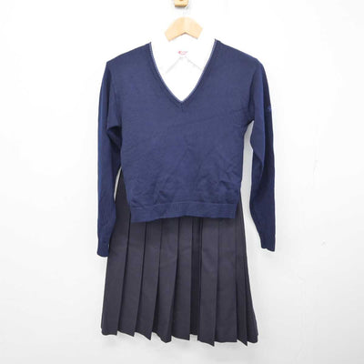 【中古】東京都 東京家政大学附属女子中学校 女子制服 4点 (ブレザー・ニット・シャツ・スカート) sf086464