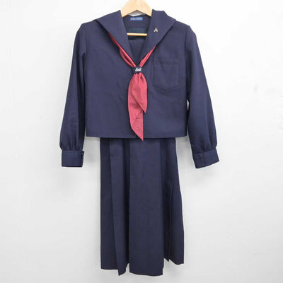 【中古】山梨県 敷島中学校 女子制服 4点 (セーラー服・スカート) sf086651